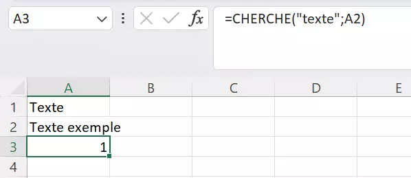 Recherche d’un « texte » spécifique avec la fonction CHERCHE d’Excel