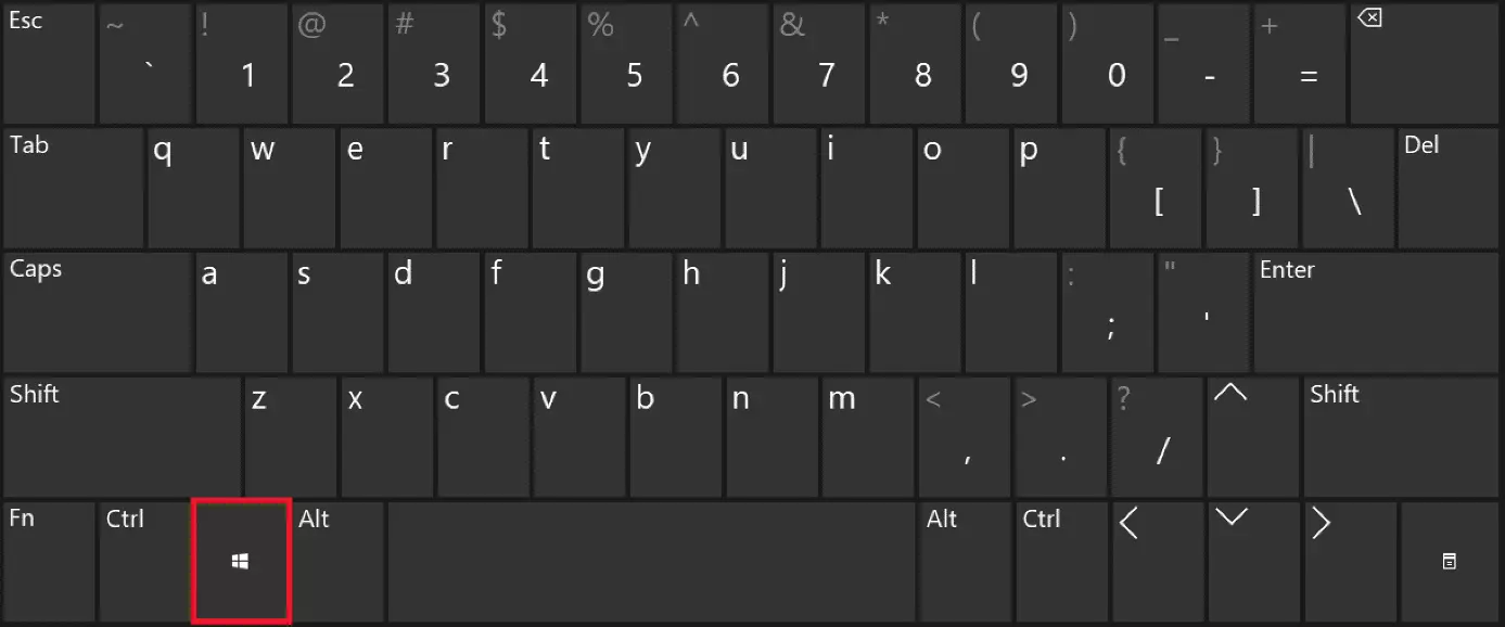 Touche Windows sur le clavier