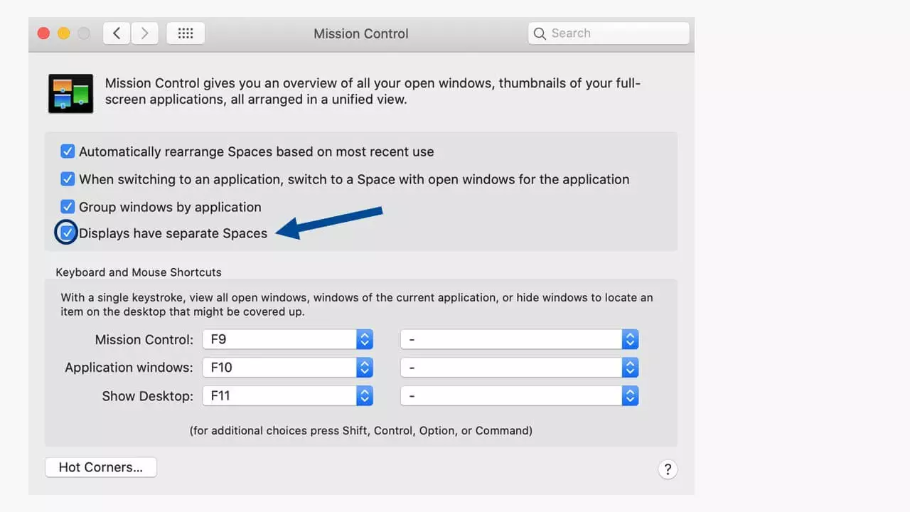 Les préférences système sous Mac OS.