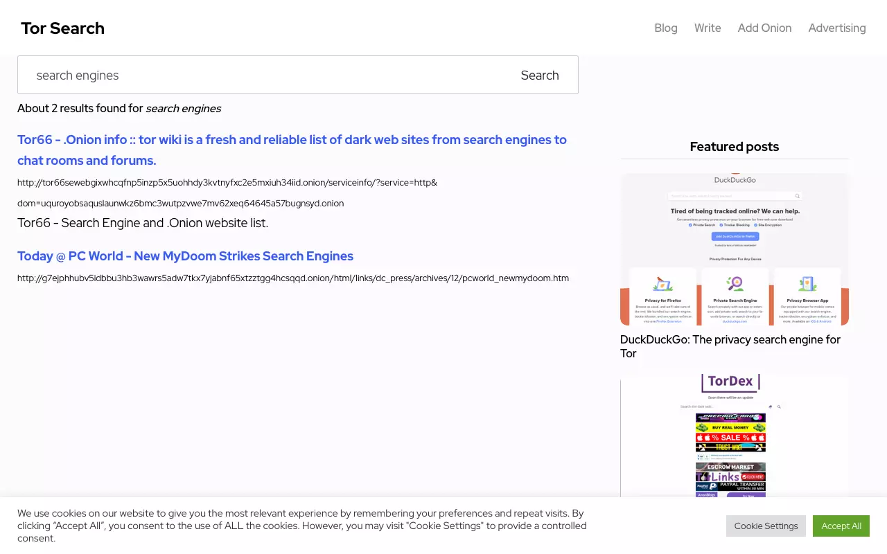 Tor Résultats de recherche Tor Search pour le terme « search engines »