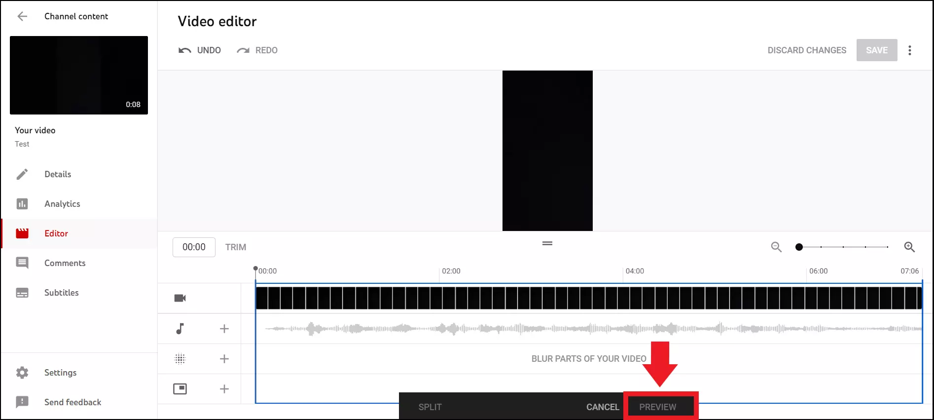 Option « Prévisualiser » permettant de vérifier les modifications avant de les enregistrer